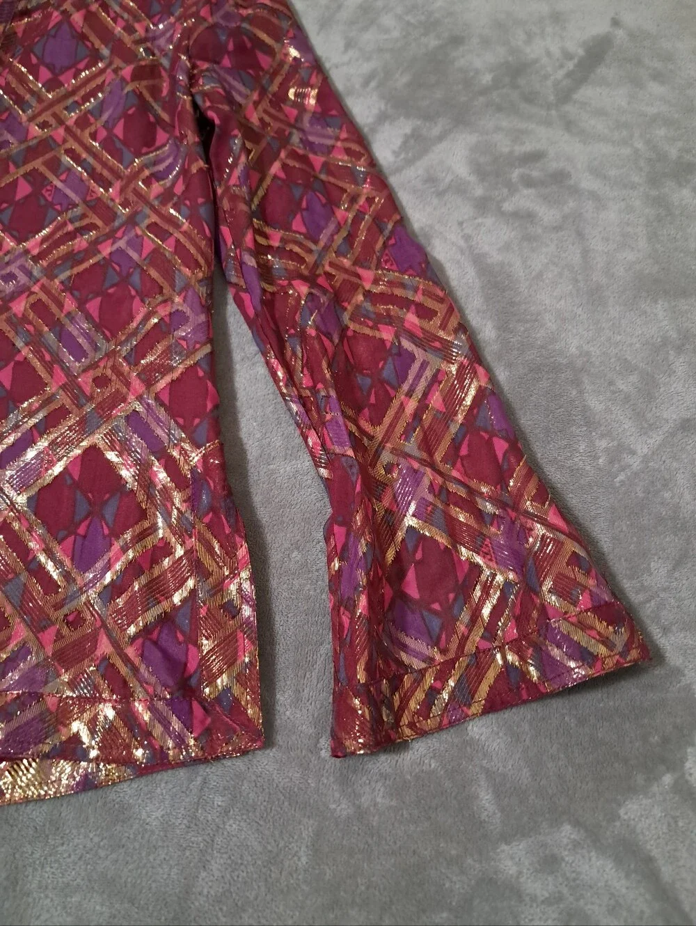 Tory Burch Silk Tunic Blouse with Metallic Detail Sz. 2